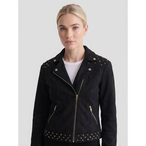 (b44/15)Velour, By Egreis black jacket , with stud Detailing Size Xl
